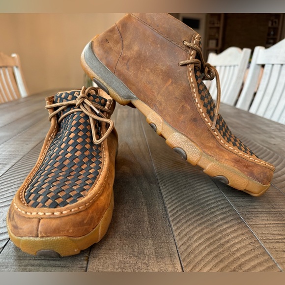 Twisted X Brown Chukka Checkered Driving Mocs Boots Men’s Size 11 (M) main image 5